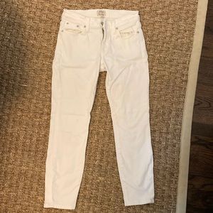 J Crew Toothpick White Jeans- size 25P